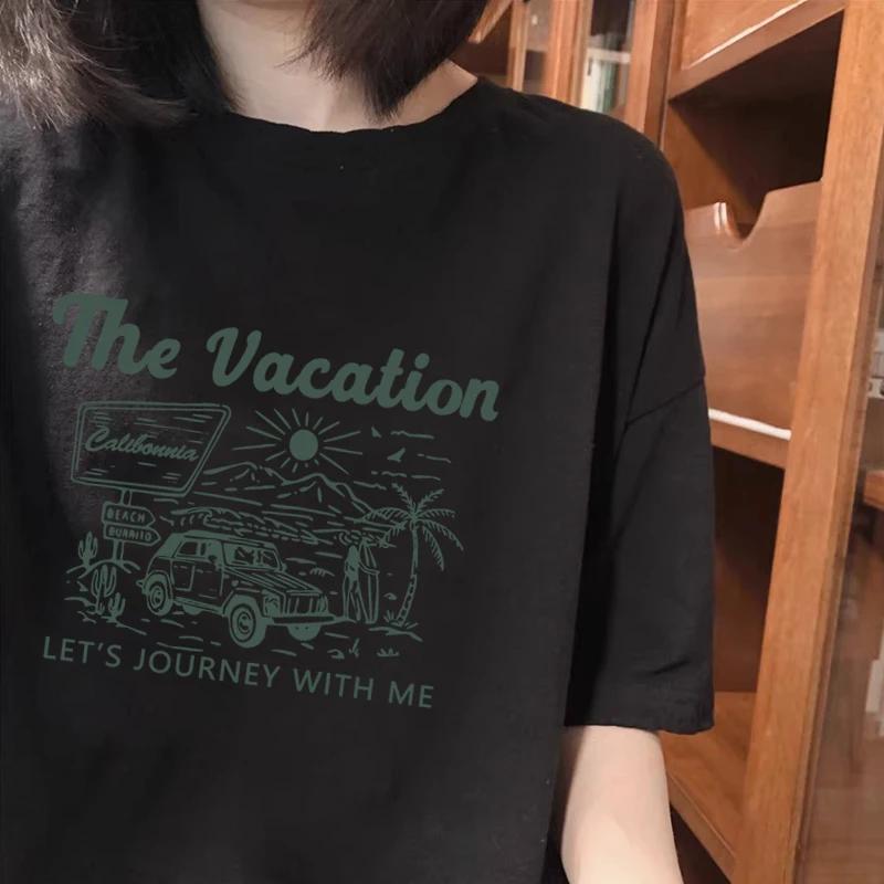 Retro Japanese Short Sleeve Loose T-Shirt Women's Trendy Summer Design Casual Student Top  Crew Neck Short Sleeved Top