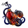 3D Octopus Bottle Octopus-Shaped Glass Decanter Artistic Borosilicate for Whiskey Wine Soda Liquid Display 350ml Decorative Bottle Unique Bar Decor