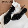 Wedge Heels Women's Shoes Pointed High Heels Strapless Buckle Sandals Devotion