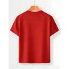 Boys Crewneck Short Sleeve T-Shirt, 3 Orange-Red Pandas Natural Healing Print Soft Playful Summer Tee