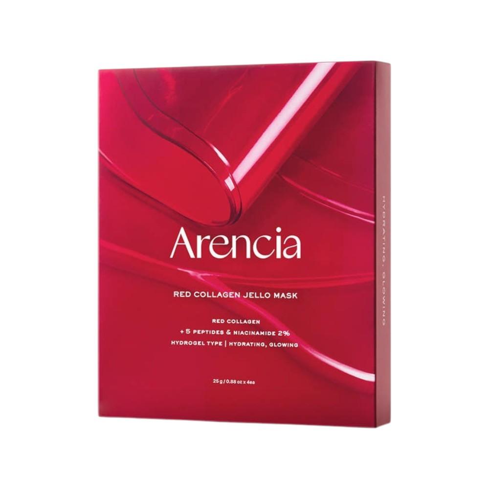 Arencia Rote Kollagen Gelee Maskenpackung 25g x 4 Stk. Feuchtigkeitsspendend Straffend