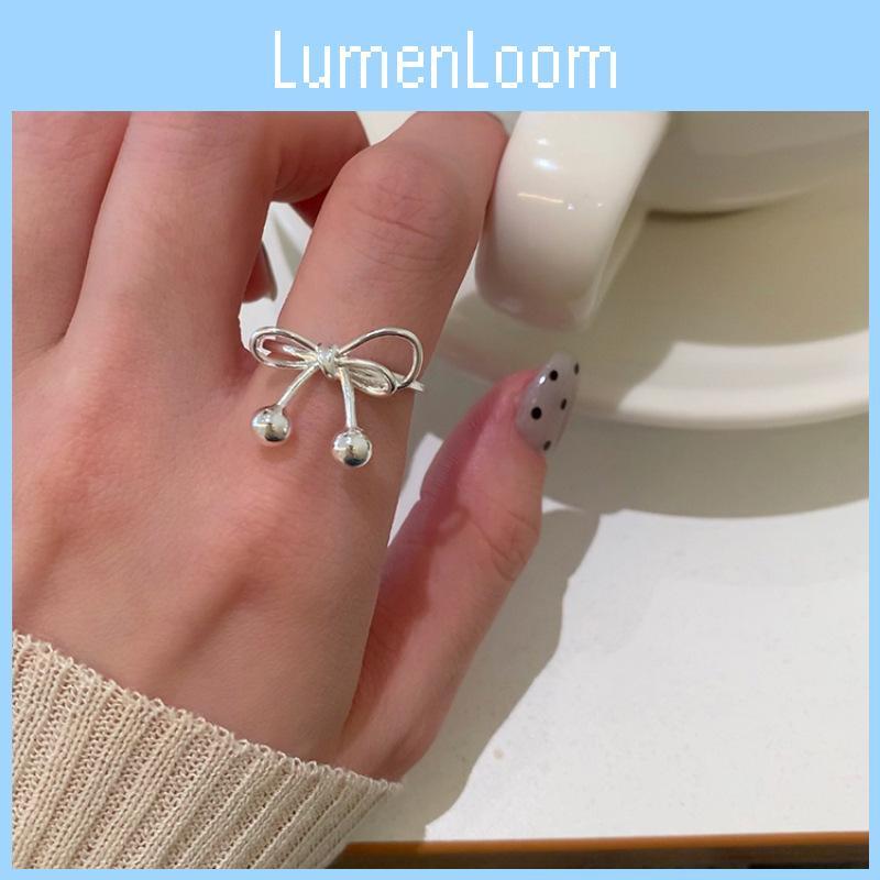 Elegant Adjustable Copper Butterfly Knot Ring For Women With Chic Minimalist Geometric Design