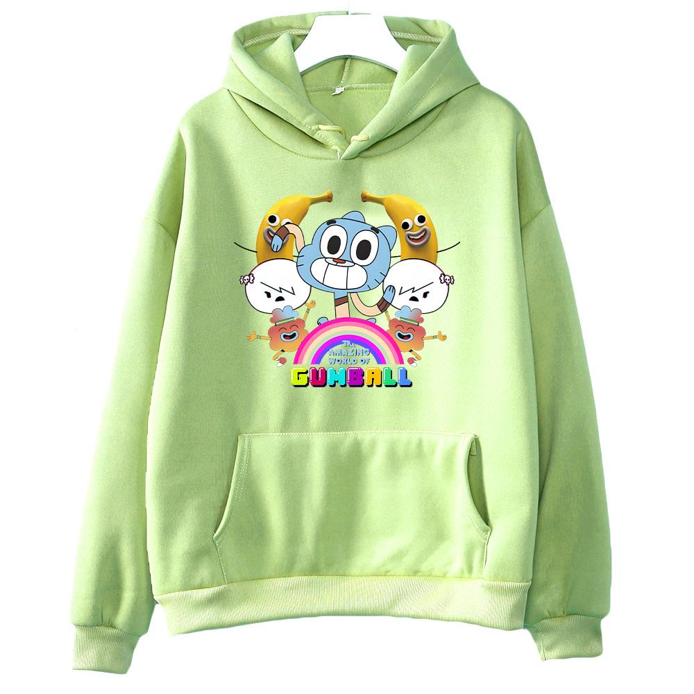 The Amazing World of Gumball Graphic Printi Sweatshirt Gumball Funny Anime Pullovers Autumn Soft Fleece Hoodies Unisex Clothes