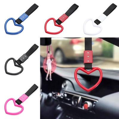 Drift Handle Charm Bus Subway Handle Strap Heart Shape Strap Tow Ring Car Accessory