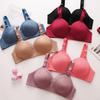 Ladies Pure Cotton Large Size Thin Underwear Anti-sagging Bra No Steel Ring Gathering Breathable Sexy Fashion Printing Bra