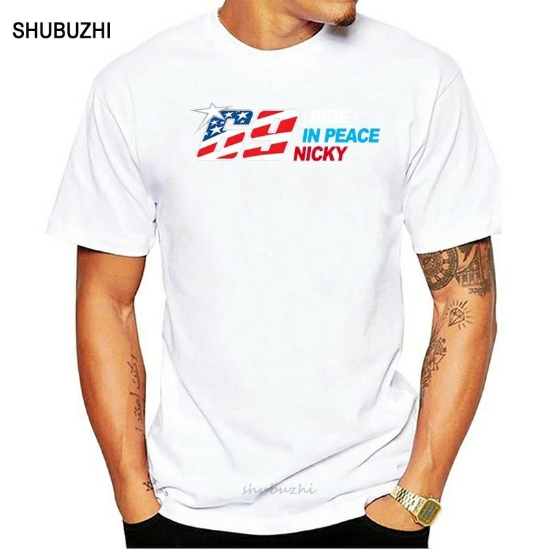 RIP Nicky Hayden 69 T-shirt Rider In Peace T Shirt Men Tops Letter Tees America Fashion Clothing Cotton Tshirt Oversized