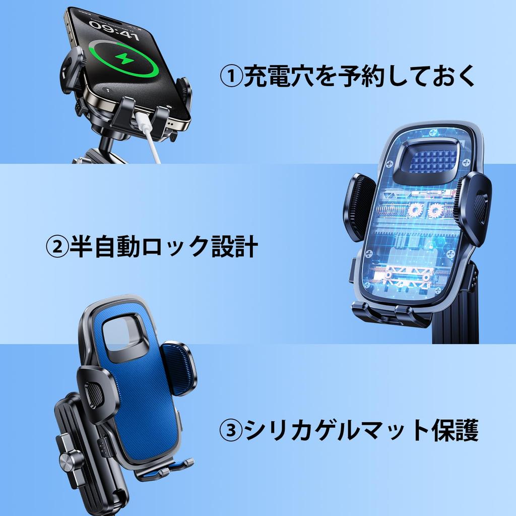 Nediea Bicycle Smartphone Bike Smartphone Bike Smartphone Holder Easy Smartphone Holder for Road Motorcycle Smartphone Easy Installation and