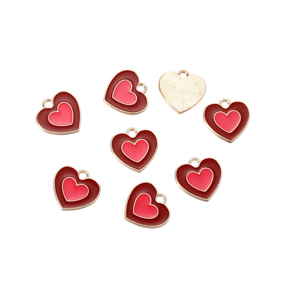 10pcs/bag Colorful Flower Heart Charms Pendants Enamel Metal Necklace Bracelet Charm For DIY Jewelry Making Supplies Accessories