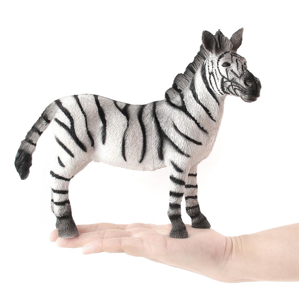 Pvc Charming Zebra Figurine Nature Inspired Realistic Animal Model For Collectors