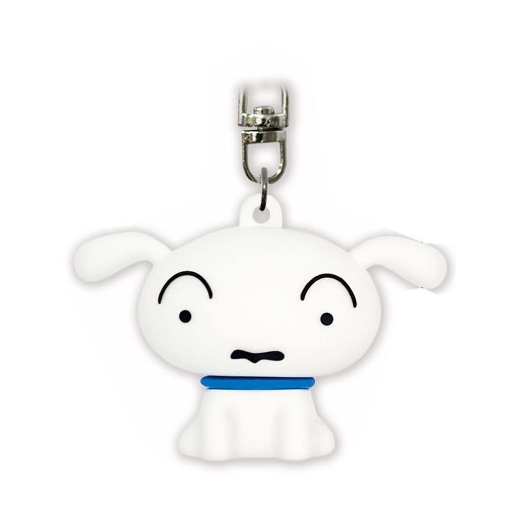 Toshin Pack Key Holder, Crayon Shin-chan, White; Body Size: Height 1.8 inches (45 mm); Material: PVC, white