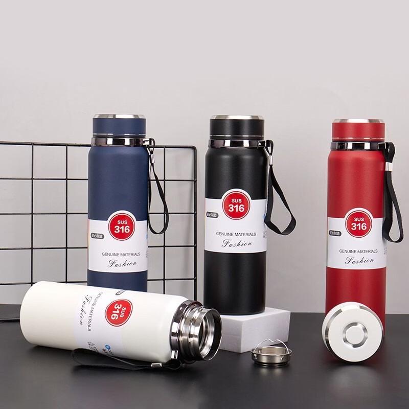 Shangqi Large Capacity Insulated Tea Thermos with Carrying Rope
