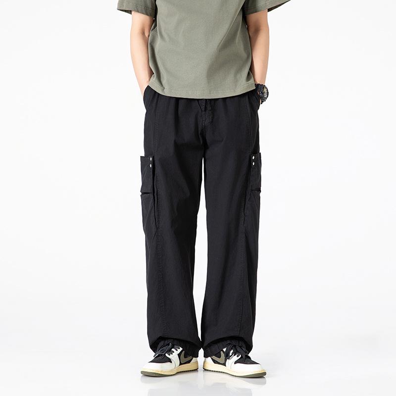 

Trendy brand overalls men s casual loose multi-pocket men s trousers high-end pants men s summer new models XXXL чорний