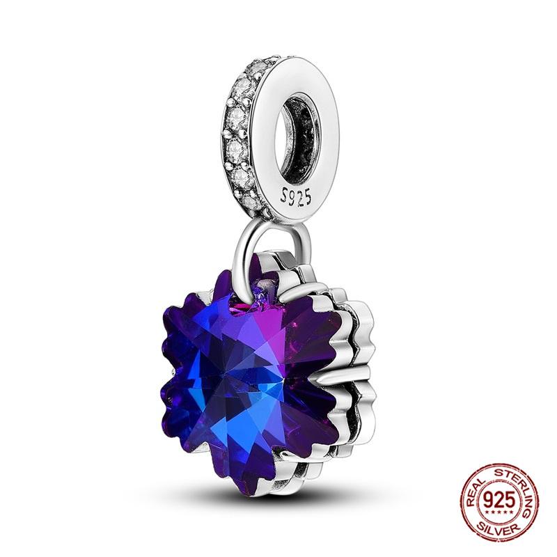 Copper Purple Series Pony Bear Butterfly Shape Charm Beads For 3Mm Original Bracelet Diy Women Jewelry Gift