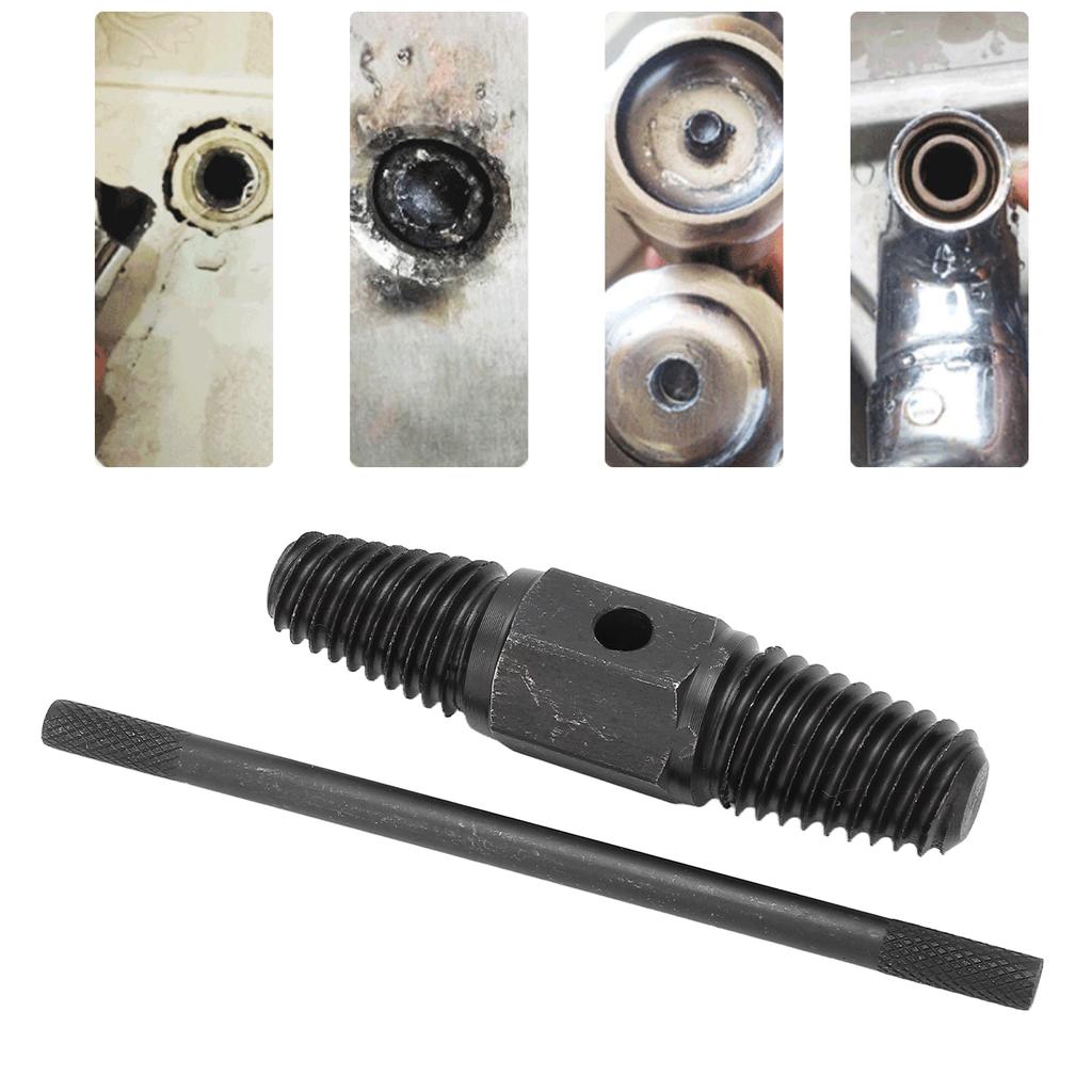 Screw Extractor Dual Use Water Pipe Broken Damaged Bolt Remover for 1/2in 3/4in Pipe Valve Faucet Removal Tool