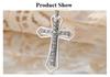 Cazador Clear Zircon Cross Pendant Necklace for Women Men Stainless Steel Couple Necklaces Jesus Christian Jewelry Gift 2026