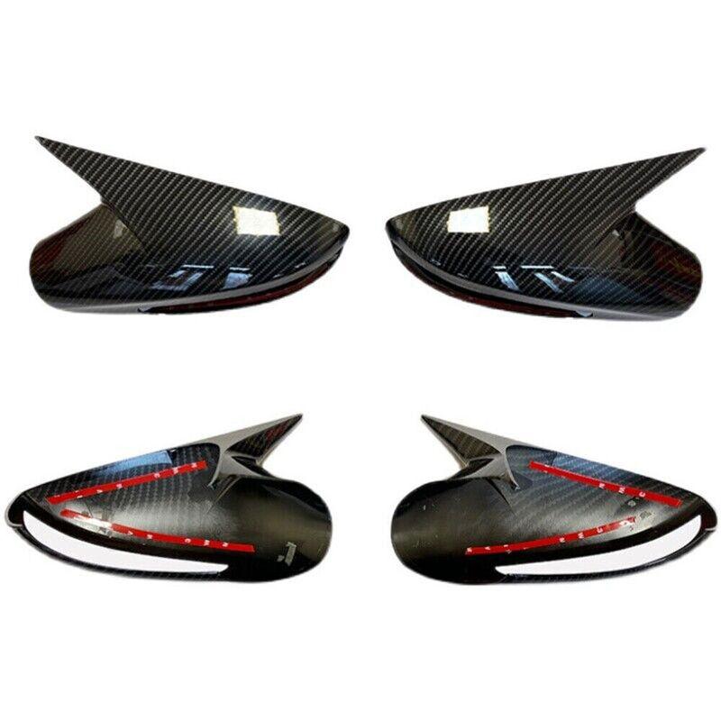 For Hyundai Sonata DN8 2011-2014 Rearview Side Mirror Cover Wing Cap Exterior Door Rear View Case Trim Shell Carbon Fiber Look