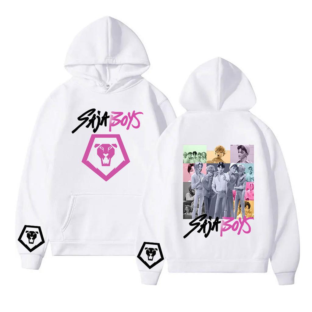 Women's Printed Round Neck Pullover Sweatshirt Hooded Drawstring Sweatshirt Top