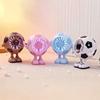 Soccer Hand Fan Football Shape Mini Handheld Fan With Led Light 1 Pc