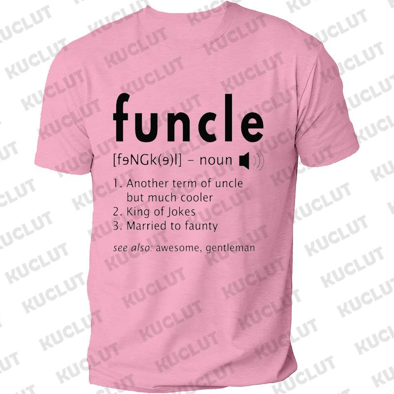 Mens Funcle Shirt Funny Uncle Definition T-Shirt Uncle Gift T Shirt Graphic Shirts Casual Short Sleeved Black Tee Shirts Tops