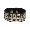 DIEZI Punk Goth Bat Skeleton Wrap Bracelet Women Men Vintage Harajuku Black PU Leather Chain Bracelet Bangles Halloween Jewelry