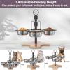 Elevated Cat Bowls with Stand 3 Height Adjustable Raised Cat Food and Water Bowl Set for Indoor Cats 4 Stainl Steel Tilted Dog