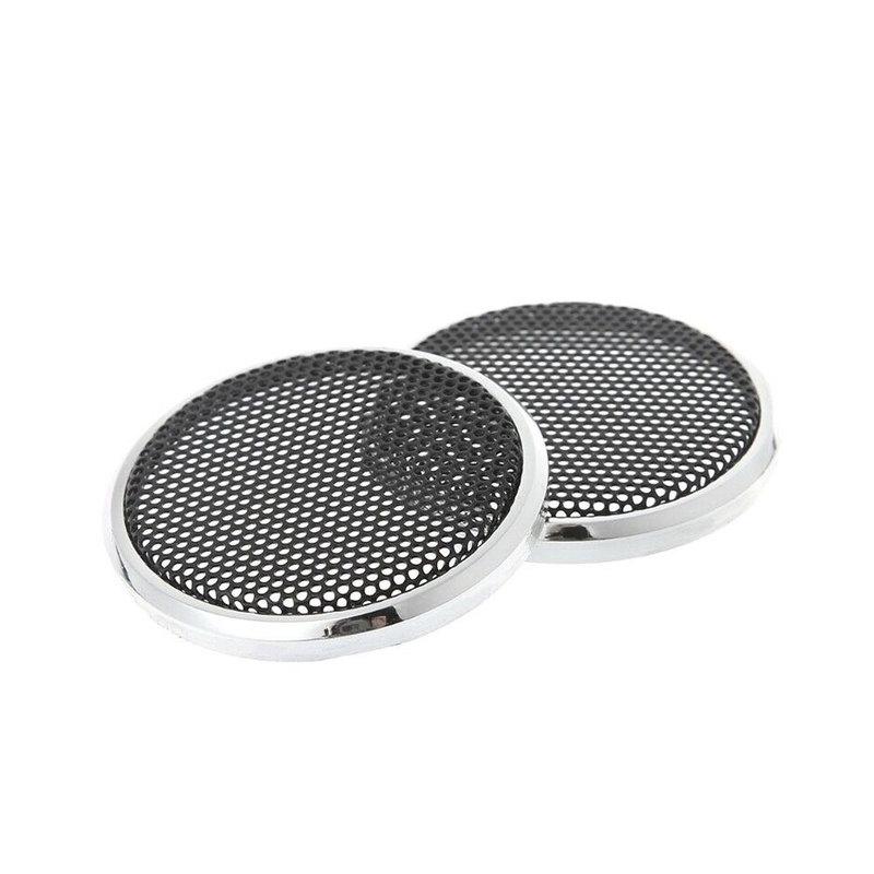2Pcs Universal Auto Audio Dust Cover Car Speaker Grill Protective Cover Car Speaker Decorative Circle Car Electronic Accessories