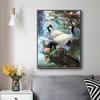 5D DIY White Crane Rhinestone Animal Diamond Painting Picture Full Round Full Diamond Mosaic Gift Cross Stitch Decoration Kit