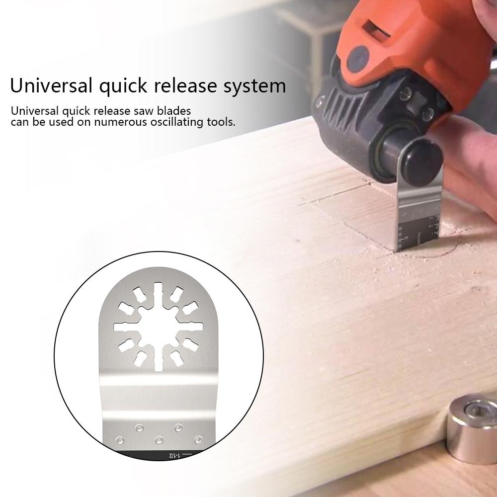 12/24pcs Oscillating Blades Multitool Oscillating Tool Accessories Universal Fast Carbide Teeth for Cutting Wood Metal Plastic