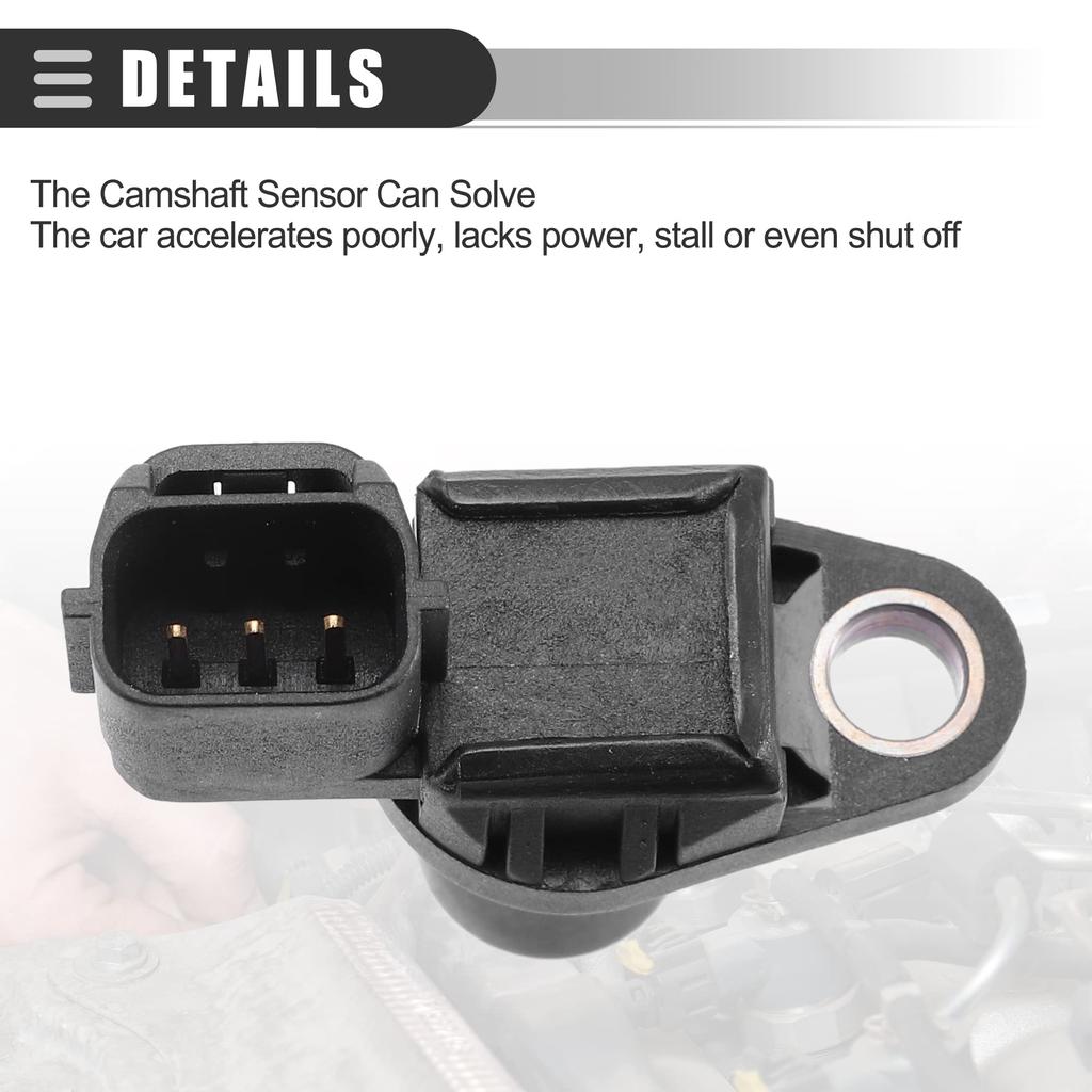 uxcell Camshaft Position Sensor for Mitsu bishi Eclipse 1996-2005 ABS MD327107 Black