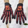 Punk Skeleton Gloves Halloween Party Accessory Breathable Fabric Suitable for Gothic Costume Cosplay