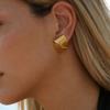 Geometric Personality Design Spiral Earrings Fashion Temperament Titanium Steel Earrings Women's Versatile