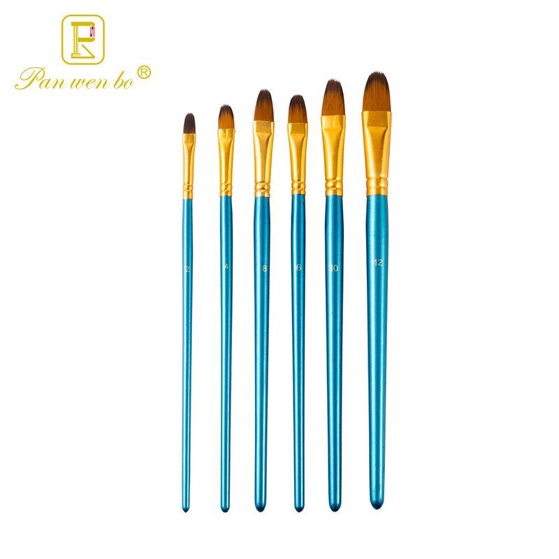 Set di 6 pennelli per pittura in nylon cross-border con gesso ad acqua e materiali artistici fai da te