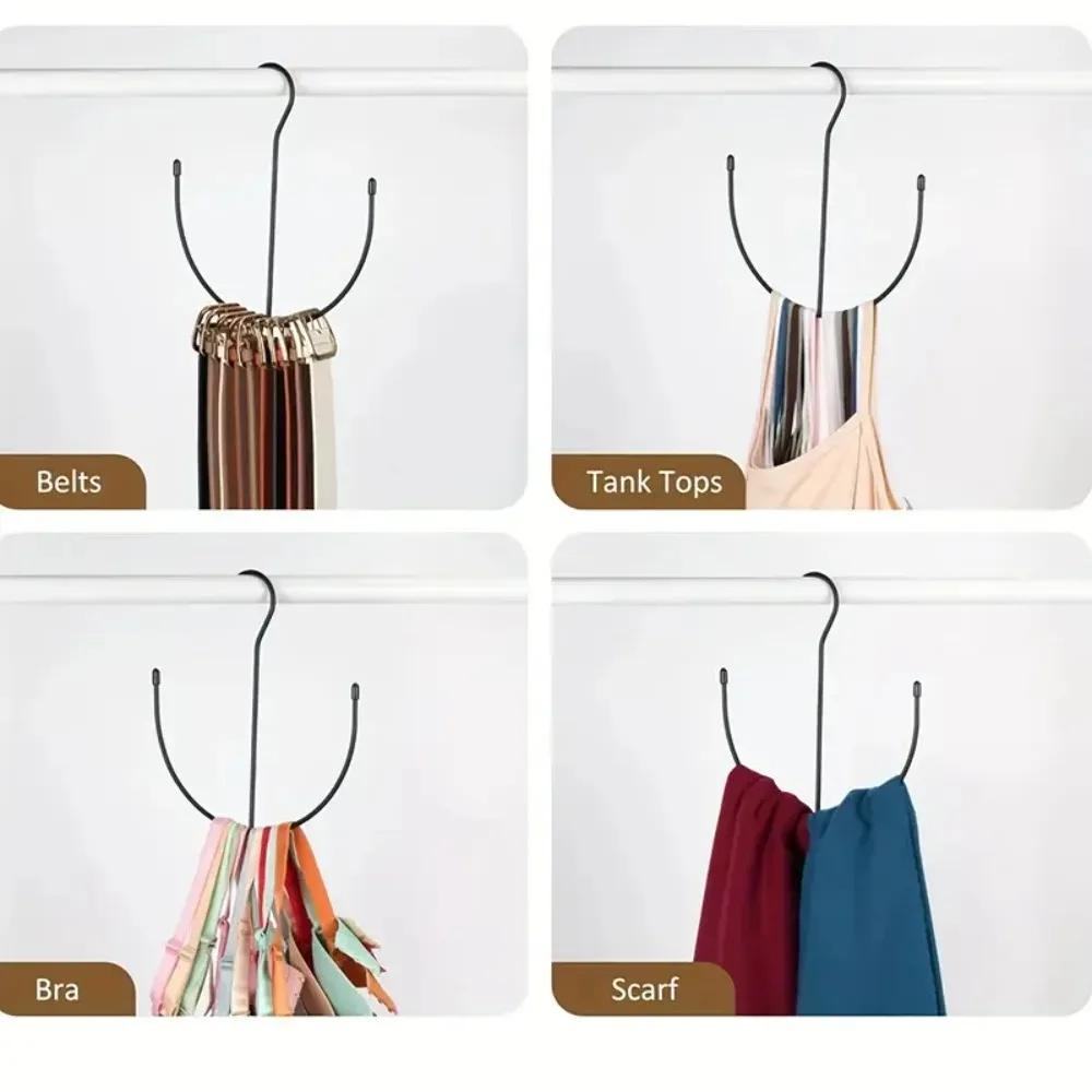 Belt Hanger U Shaped Multi Purpose Organizer No Installation Needed for Shoes Scarves Ties Hats Underwear Space Saving Storage