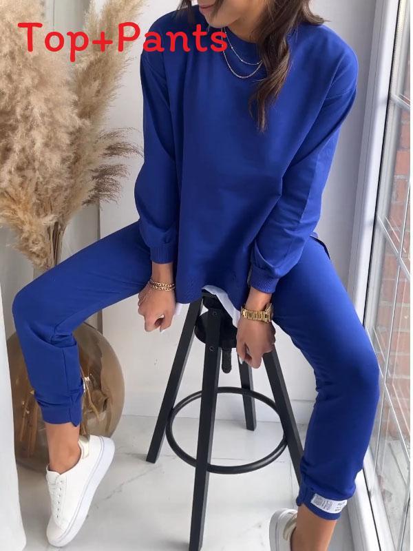 Streetwear Girl Puffed Sleeve Hoodie And Jogger Set With Spliced Design For Casual Fall Wear