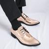 Men Dress Patent Leather Derbys Red Green Blue Gold Color Party Club Shoes Tuxedo Wedding Shoes Plus Size
