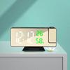 New LED Digital Mirror Desk Clock Silent Snooze Alarm Clock Temperature Display Brightness Adjustment External Power Supply