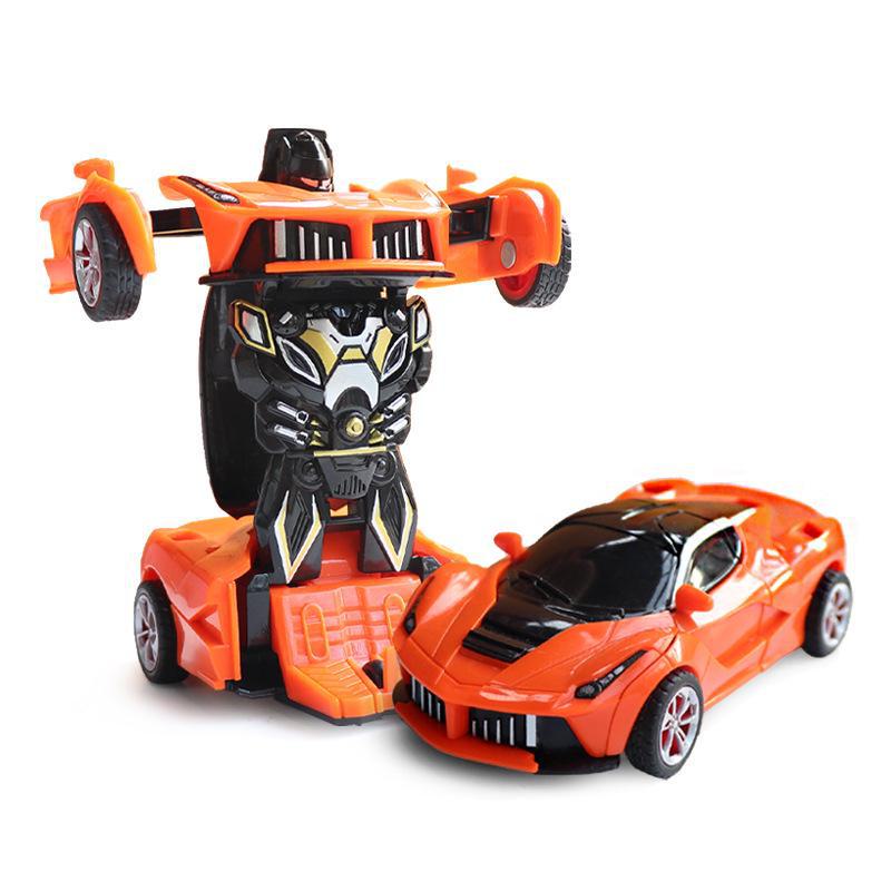 Popular Children's Deformed Toy Robot and Car Set for Educational Play At Street Markets and Night Stalls.