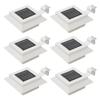 Day and Night - Day and Night Square LED Solar Outdoor Lights 6 Pcs 12cm White