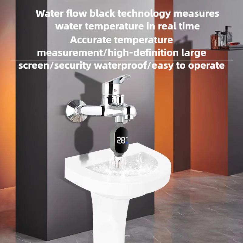 1pc LED Shower Head Thermometer with Visual Water Temp Display Ideal for Children Home Hotel Bathing