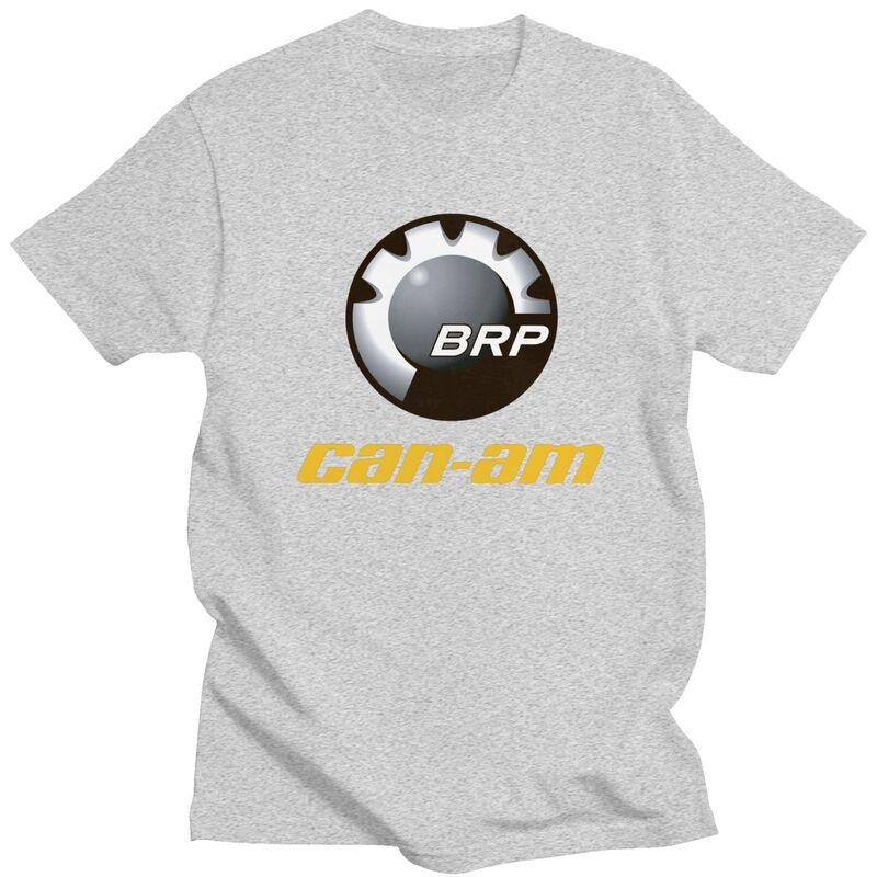 Custom BRP ATV Can Am Logo T Shirt for Men Pure Cotton Tshirt Fashion Tee Short Sleeves Tshirts Loose Fit Clothing