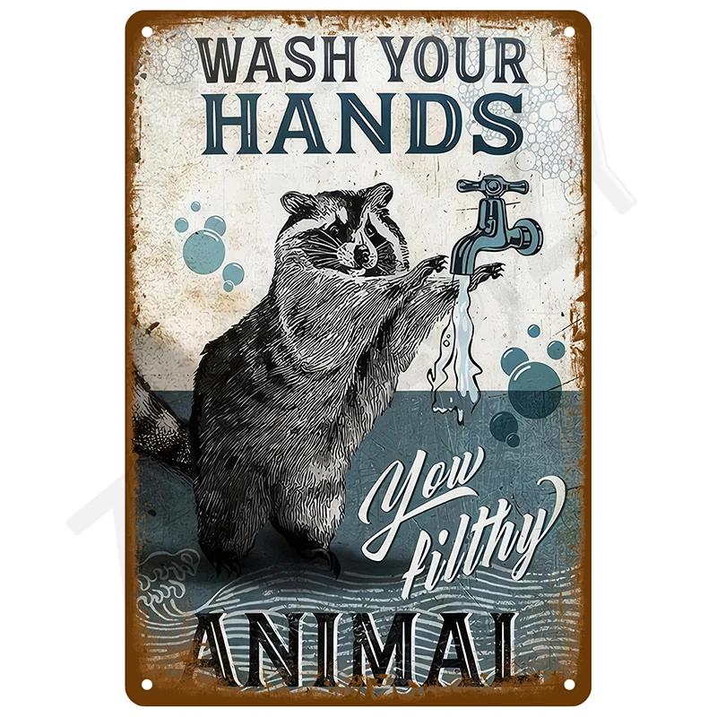 Vintage Metal Signs Plates Tin Sign Posters Man Cave Bar Retro Wall Art Mural Outdoor House Bathroom Home Room Decorations De