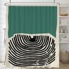 Badezimmer Nordische Abstrakte Malerei Duschvorhang Mittelalterliche Minimalistische Kunst Polyester Stoff Duschvorhang 180 * 180cm Mit Haken