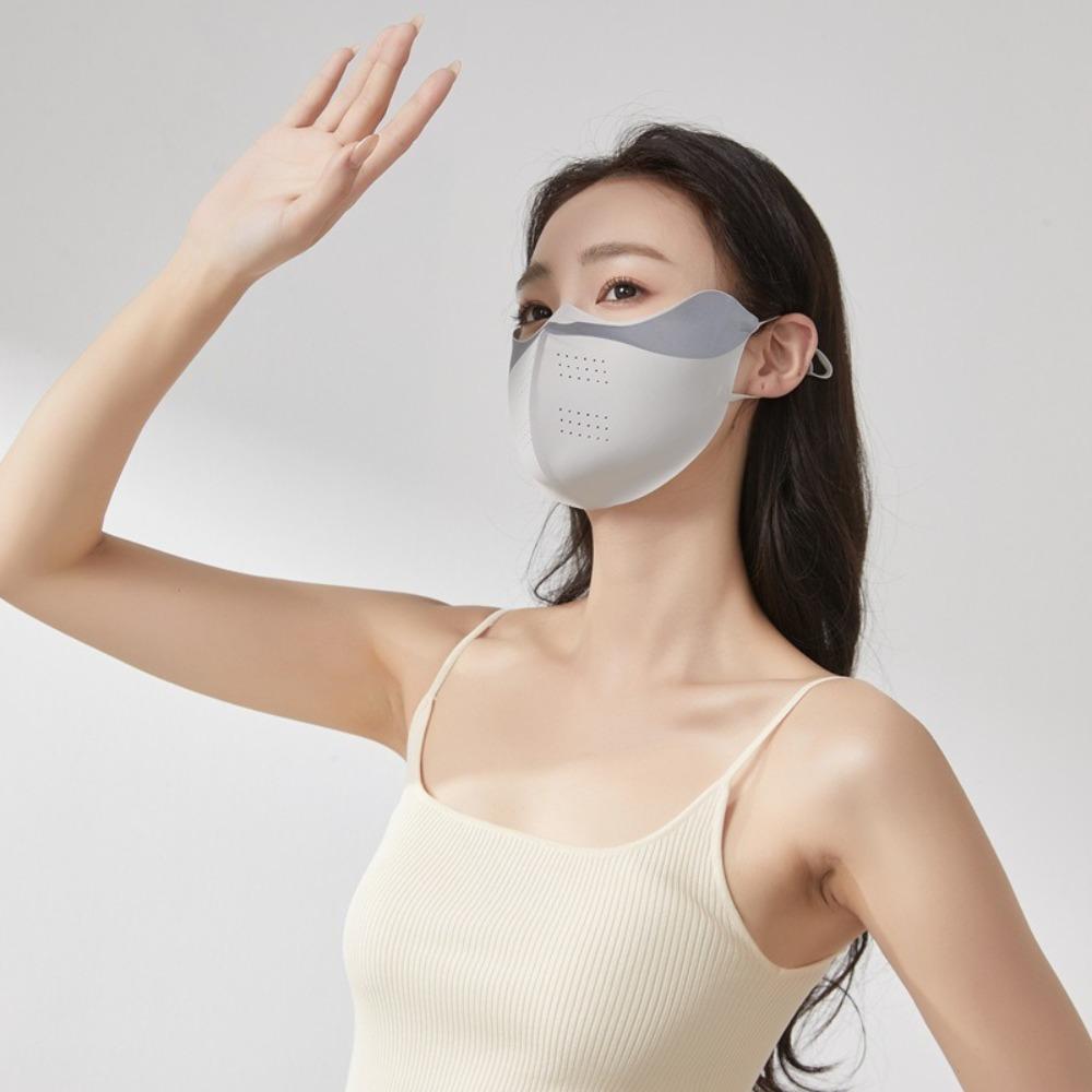 Washable Ice Silk Mask Anti-UV Anti-sun Mask New Sunscreen Mask  Outdoor Sports