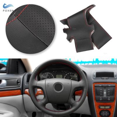 Car Accessories Steering Wheel Perforated Leather Cover Trim For Skoda Octavia Fabia 2004 - 2009 Superb Roomster 2006 2007