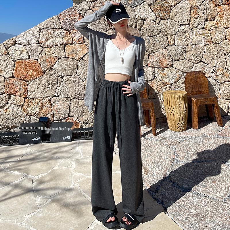 

2026 Women s High-Waisted Linen Wide-Leg Pants - Spring Drapey Style, Loose and Casual M