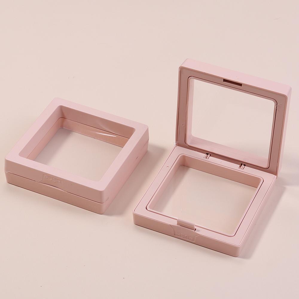 1Pc PE Film Transparent Visible Jewelry Storage Box Ring Earring Box Bracelet Necklace Display Box Jewelry Dustproof Storage Box