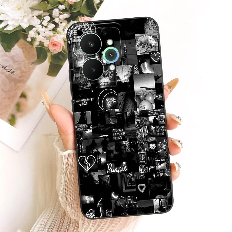 Cover For Realme 15 Pro Casing RMX5101 Silicone Luxury Fashion Flowers Kawaii Cute Painted Shockproof Phone Case
