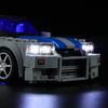 Gör-det-själv LED-belysningskit för LEGO Speed Champions 76917 2 Fast 2 Furious – Nissan Skyline GT-R (R34) Byggklossleksaker Justerbara Belysningstillbehör