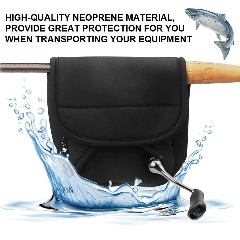 S/M/L Spinning Fishing Reel Cover Neoprene Wheel Protective Case Waterproof Reel Bag Storage Water Drop Wheel Package Outdoor