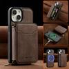 LC.IMEEKE L6 For iPhone 13 Mini/12 Mini Magnetic Case Detachable Zipper Wallet Leather Coated PC + TPU Phone Cover